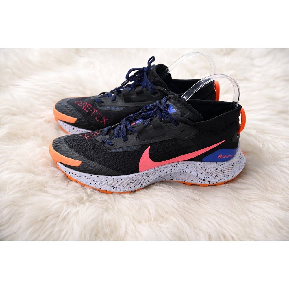 Nike Pegasus Trail 3 GTX Black Flash Crimson 6.5 Gorpcore Hiking Running Outdoor - Picture 3 of 8